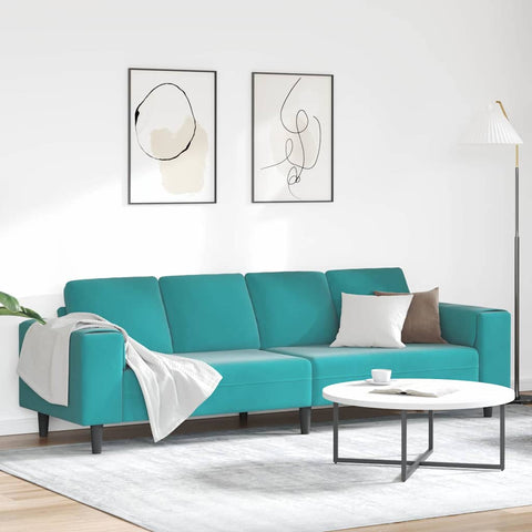 Sofa Set Turquoise Velvet 3335099