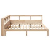 Bookcase Bed without Mattress 180x200 cm Super King Solid Wood Pine 3324373