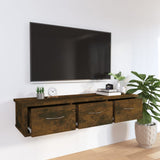 Wall Cabinet Smoked Oak 88x26x18.5 cm Engineered Wood 815081