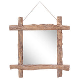 Mirror Natural Recycled Teak Wood 70 cm Decorative Inlays 283934