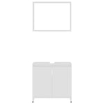 ZNTS 3 Piece Bathroom Furniture Set White Engineered Wood 3056934