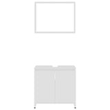 ZNTS 3 Piece Bathroom Furniture Set White Engineered Wood 3056934