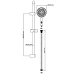 ZNTS SCHÜTTE Shower Rail Set FLORENZ Chrome 425811
