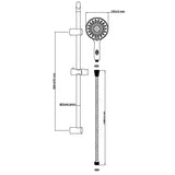 ZNTS SCHÜTTE Shower Rail Set FLORENZ Chrome 425811