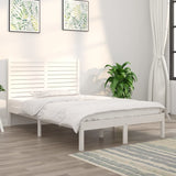 Bed Frame without Mattress White 120x190 cm Small Double Solid Wood 3104579
