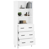 Highboard White 69.5x34x180 cm Engineered Wood 3189373