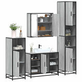 4 Piece Bathroom Furniture Set Grey Sonoma Engineered Wood 3301213