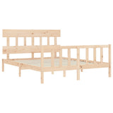 Bed Frame without Mattress King Size Solid Wood Pine 3193341