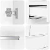 Bathroom Cabinet with Door High Gloss White 79.5 x 49 x 156 cm 3406249