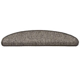 Stair Mats Self-adhesive Sisal-Look 15 pcs 65x21x4 cm Grey and Beige 326872