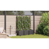 Garden Planter 3 pcs Black 120 x 40 x 142 cm Plastic 42002853