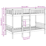 Bunk Bed 90x190 cm Solid Wood Pine 3308604