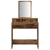 ZNTS Dressing Table with Drawers - Vintage Wood 79x41x140 cm 865143