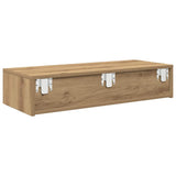Wall Shelf with Drawers Artisian Oak 80x33x17 cm Engineered Wood 859985
