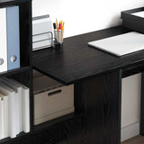 Desk with Shelf Black Oak 131.5 x 50 x 106.5 cm Engineered Wood 869299