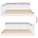 Bookcase Bed with Headboard White 180 x 200 cm Engineered wood 3335744
