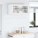 Wall Glass Cabinet PORTO White 80 x 31 x 40 cm Engineered Wood 885295