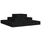 Planter Black 80x80x27 cm Solid Wood Pine 823868