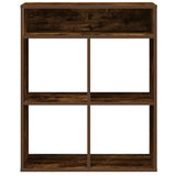 Book Cabinet Smoked Oak 66x31x80 cm Engineered Wood 860296