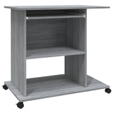 Computer Desk Grey Sonoma 80x50x75 cm Engineered Wood 815544