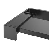 Walk-in Shower Wall with Shelf Black 80x195 cm ESG Glass&Aluminium 3185446