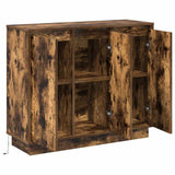 LED Sideboard Smoked Oak 90 x 32 x 75 cm Engineered Wood 869678