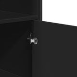 Highboard Black 79.5x35.5x137.5 cm Engineered wood 3295307