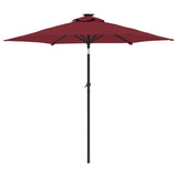 Garden Parasol with Steel Pole Bordeaux Red 225x225x212 cm 4005062