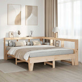 Bookcase Bed without Mattress 160x200cm Solid Wood Pine 3324532
