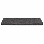 ZNTS Stair Mats Self-adhesive 30 pcs Grey 65x21x4 cm 3365692