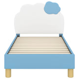 Toddler Bed Frame with Headboard Blue 70 x 140 cm PU 42011015