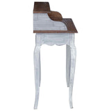Writing Desk with Drawer Brown and White 80 x 40 x 92 cm 42012408