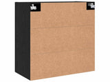 Wall Cabinet Black Oak 69.5 x 34 x 90 cm Engineered Wood 879512