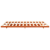 Bed Frame Wax Brown 120 x 190 cm Solid Pine Wood 873084