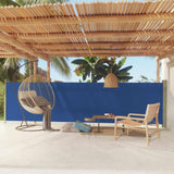 Patio Retractable Side Awning 140x600 cm Blue 317954