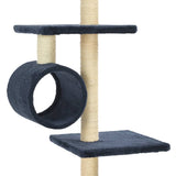 Cat Tree with Sisal Scratching Posts 260 cm Dark Blue 170536