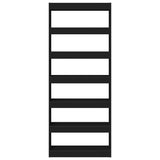 Book Cabinet with Shelf Black 80 x 30 x 198 cm Engineered Wood 3333917