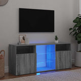 TV Cabinet with LED Lights Grey Sonoma 120x30x50 cm 815715