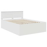 Bed Frame with Headboard White 160 x 200 cm Engineered Wood 3408557