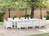 Garden Dining Set 11 pcs White Polypropylene 3378602