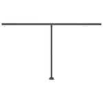 ZNTS Freestanding Manual Retractable Awning 400x300 cm Cream 3069737