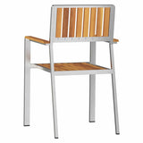 Garden Chair 2 pcs Solid Acacia Wood and Stainless Steel 42006201