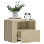 ZNTS Wall-mounted Bedside Cabinets 2 pcs Sonoma Oak 45x30x35 cm 848316