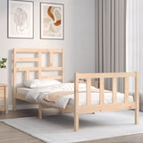 Bed Frame without Mattress Small Single Solid Wood Pine 3193036