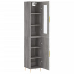 Highboard Grey Sonoma 34.5x34x180 cm Engineered Wood 3199167