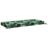 2-Piece Bench Cushions SOEST 100% Polyester Leaf Pattern 950171