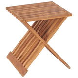 48992 Folding Stool 40x32x45 cm Solid Teak Wood