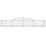 Arched Gabion Baskets 2 pcs 300x50x40/60 cm Galvanised Iron 3146647