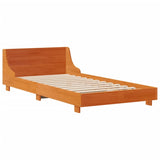 Bed Frame without Mattress Wax Brown 100x200 cm Solid Wood Pine 3306428