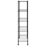 5-Tier Storage Shelf with Wheels 75x35x155 cm Black 250 kg 324630
